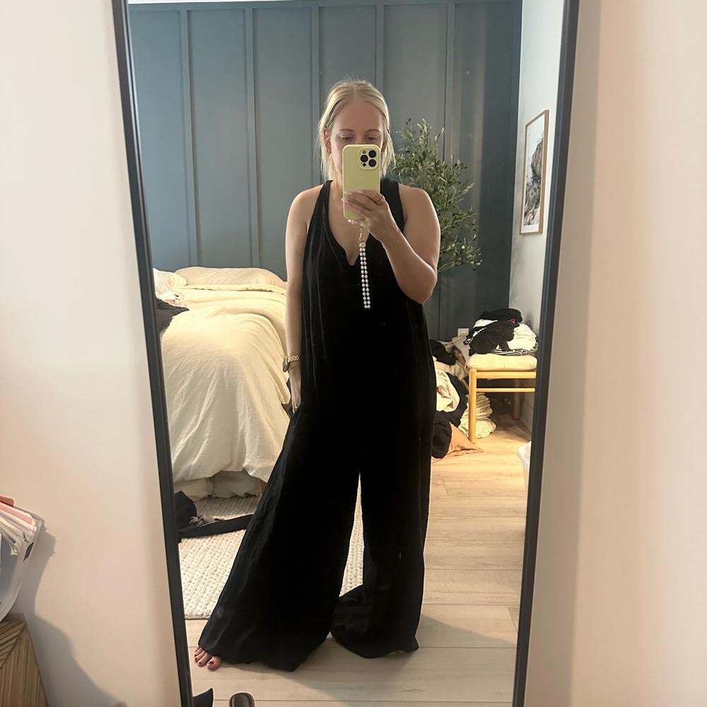 Black Linen Jumpsuit